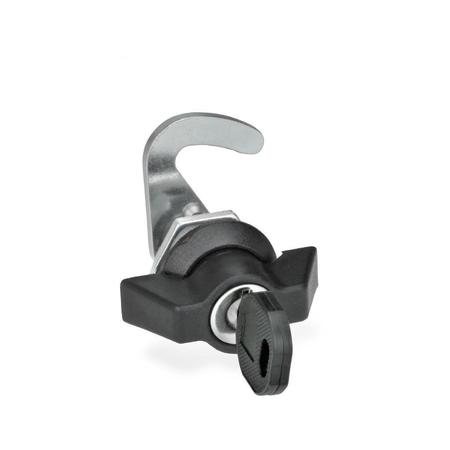 J.W. WINCO JW Winco GN115.8-SCK-18-H1-SW-1 Cam Latch, Hook Style 115.8-SCK-18-H1-SW-1